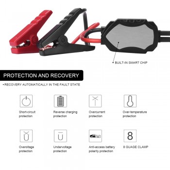 Start Petrol 8.0L Diesel 6.0L- Best 1000A Peak Current Car Jump Starter Starting Power Bank Auto Battery Portable Pack Booster