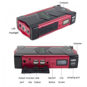 HAMBAR Car jump Starter 600A Peak Current 68000 mWh Car Battery Booster Charger emergency 12V Starting Device power bank for car