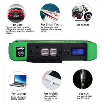 JKCOVER High Power Bank 20000mAh 800A Peak Current Car Jump Starter Car battery - 60C Discharge Phone Starting booster Multi-Fun