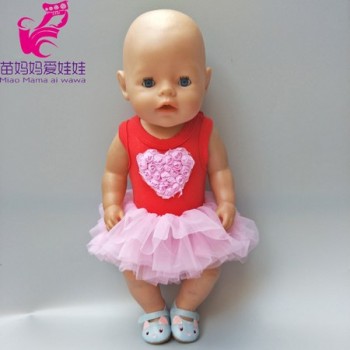 For 43cm born baby dolls clothes lastic shirt lace dress for 18 baby doll clothes pants for 18 inch girl doll baby gifts