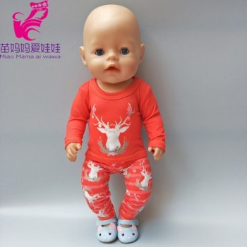 For 43cm born baby dolls clothes lastic shirt lace dress for 18 baby doll clothes pants for 18 inch girl doll baby gifts