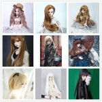 LIMPOPO Free Shipping 1/3 1/4 Bjd hair High Temperature Long Gray Straight and curly Bjd Wig SD For BJD Doll Free shipping