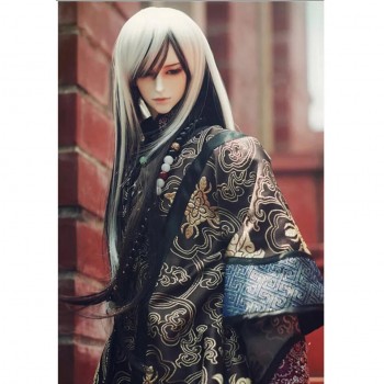 LIMPOPO Free Shipping 1/3 1/4 Bjd hair High Temperature Long Gray Straight and curly Bjd Wig SD For BJD Doll Free shipping