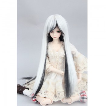 LIMPOPO Free Shipping 1/3 1/4 Bjd hair High Temperature Long Gray Straight and curly Bjd Wig SD For BJD Doll Free shipping