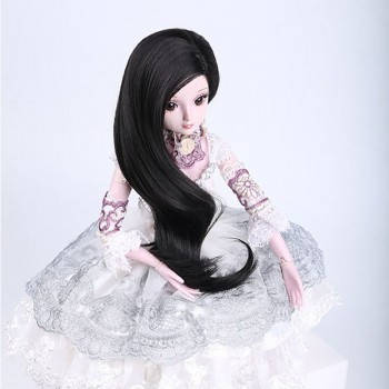LIMPOPO Free Shipping 1/3 1/4 Bjd hair High Temperature Long Gray Straight and curly Bjd Wig SD For BJD Doll Free shipping