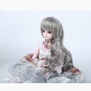 LIMPOPO Free Shipping 1/3 1/4 Bjd hair High Temperature Long Gray Straight and curly Bjd Wig SD For BJD Doll Free shipping