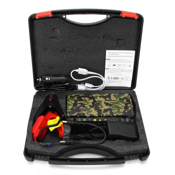 99900mAh 12V 2 USB Car Jump Starter Camouflage Multifunction Emergency Charger Battery Power Bank Booster Starting Device