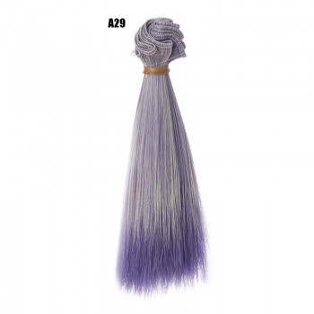 1pc 15x100cm Doll Accessories Straight Synthetic Fiber Wig Hair For Doll Wigs High-temperature Wire Hairs