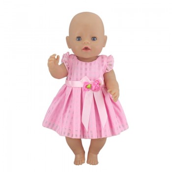 Dress For 43cm Zapf Baby Born 17inch Baby Dolls Clothes, Doll Accessories.