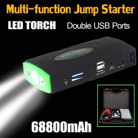 68800mAh 12V 2USB Portable Car Jump Starter Device Booster Charger Battery Power Bank LED Flashlight For Car Battery Charger