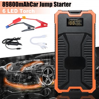 Car Jump Starter Emergency 89800mAh 12V Starting Device SOS LED Light Mobile Power Bank Car Fast Charger For Car Battery Booster