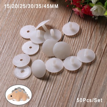 50set 15/20/25/30mm White Plastic DIY Doll Joints For Toys Teddy Bear Making Crafts  Dolls Accessories Gifts Kids Toy