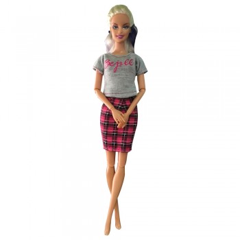 NK Mix Style Doll Outfit Fashion Doll Clothes Dress Leisure Handmade Skirt Party Gown For Barbie Doll Accessories Girl Gift 0JJ