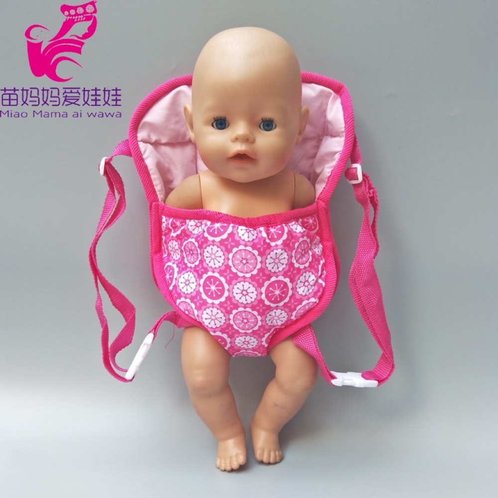 Dolls out going carry bag doll accessory for 43cm Baby new Born Doll girl for 18 inch doll bag