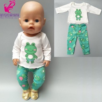 new arrival 38cm doll clothes for 43cm Baby doll boy clothes pants grey mouse set for 17 inch doll fur jumpsuit