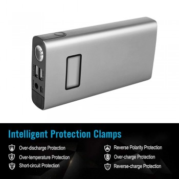 Car Jump Starter Portable Auto Battery Booster Kit Emergency Power Pack Phone Charger with Smart Charging Port (700A 18000mAh)