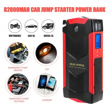 High Power 12V 82800mAh 4USB Car Battery Charger Starting Car Jump Starter Booster Power Bank Tool Kit For Auto Starting Device