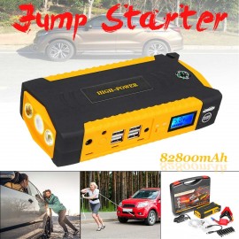 82800mAh High Power Car Jump Starter 12V Portable Starting Device Power Bank Car Charger For Car Battery Booster Buster 4 USB