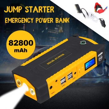 82800mAh High Power Car Jump Starter 12V Portable Starting Device Power Bank Car Charger For Car Battery Booster Buster 4 USB