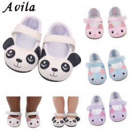 2018 New Fashion for 43cm baby born Dolls shoes for Reborn Bebe Doll shoes 7cm Mini Leather Shose 18 inch girl doll cute shoes