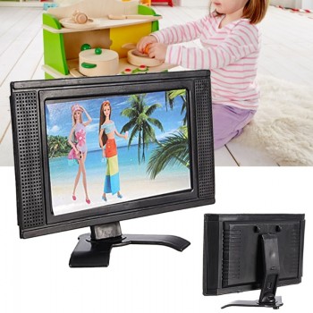 New LCD TV Doll Toy Structures Accessories For Barbie Doll House Furniture