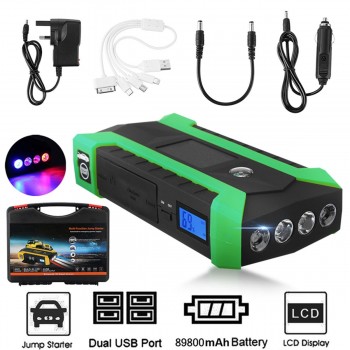 Car Jump Starter 89800mAh 12V 4USB Portable Car Battery Booster Charger Booster Power Bank Starting Device Car Starter 600A