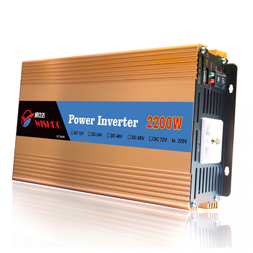 Car inverter Single phase dc to ac sine wave inverter  2200w 12v 220v