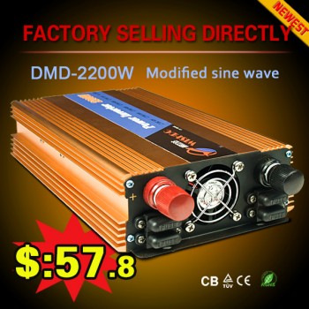 Car inverter Single phase dc to ac sine wave inverter  2200w 12v 220v