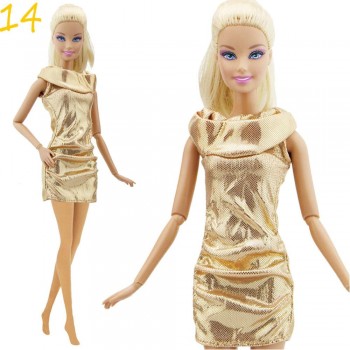 1x Fashion Doll Dress Daily Casual Wear Skirt Pants Vest Jeans Coat Dollhouse Accessories Outfit Clothes for Barbie Doll Clothes