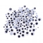 Not Self-adhesive 200PCS Mixed 5mm/7mm/10mm/12mm/15mm Dolls Eye For Toys Dolls Googly Black Eyes Used For Doll Accessories