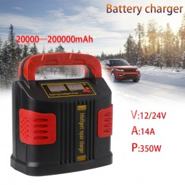 OOTDTY 350W 14A AUTO Plus Adjust LCD Battery Charger 12V-24V Car Jump Starter Portable