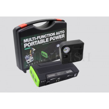 Multi-function Jump Starter  Emergency Car Auto Power Bank External Battery Charger with Electric Air Pump