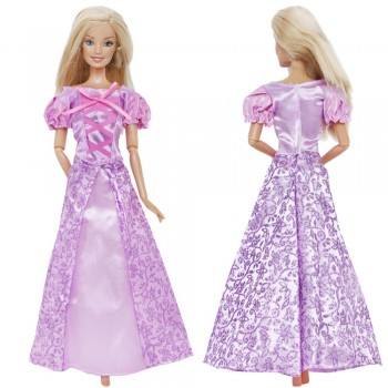 1 Pcs Fairy Tale Princess Dress Copy Snow White Cinderella Anna Belle Princess Gown Skirt Clothes For Barbie Doll Accessories