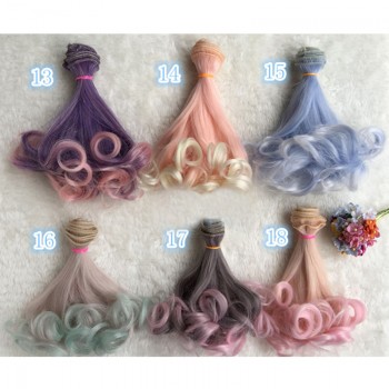 Fashion 15*100cm DIY Mini Tresses Doll Wig High-Temperature Material Straight Hair Wig For BJD High-Temperature Doll Accessories