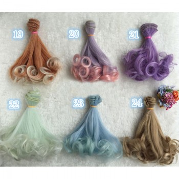 Fashion 15*100cm DIY Mini Tresses Doll Wig High-Temperature Material Straight Hair Wig For BJD High-Temperature Doll Accessories