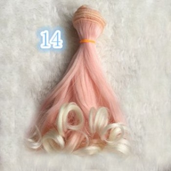 Fashion 15*100cm DIY Mini Tresses Doll Wig High-Temperature Material Straight Hair Wig For BJD High-Temperature Doll Accessories