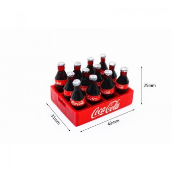 Eva2king Cute Mini cola Miniature food scene model doll house accessories Dollhouse Miniature 1:12 Doll Accessories Girls toys