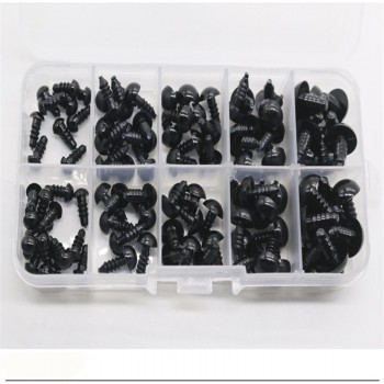 100Pcs/Set 6-12mm New Doll Eyes Plastic Safety Eye DIY For Teddy Bear Doll Animal Puppet Craft Toy Part Children Toy