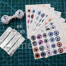 Blyth Doll Eyes Chips Pattern Paper Transparent Thin Glass Eye Chips for Blyth Eyechips DIY Modified Eyeball Accessories