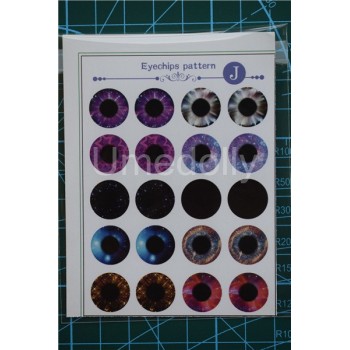 Blyth Doll Eyes Chips Pattern Paper Transparent Thin Glass Eye Chips for Blyth Eyechips DIY Modified Eyeball Accessories