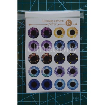 Blyth Doll Eyes Chips Pattern Paper Transparent Thin Glass Eye Chips for Blyth Eyechips DIY Modified Eyeball Accessories