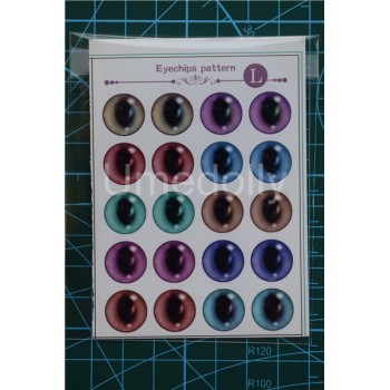 Blyth Doll Eyes Chips Pattern Paper Transparent Thin Glass Eye Chips for Blyth Eyechips DIY Modified Eyeball Accessories