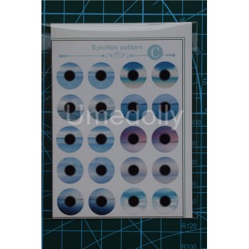 Blyth Doll Eyes Chips Pattern Paper Transparent Thin Glass Eye Chips for Blyth Eyechips DIY Modified Eyeball Accessories
