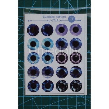 Blyth Doll Eyes Chips Pattern Paper Transparent Thin Glass Eye Chips for Blyth Eyechips DIY Modified Eyeball Accessories