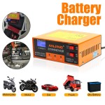 AJ-618 220V 12V/24V 150AH Car Battery Charger Automatic Intelligent 10A 50-60Hz Repair Type Connection Protection Impulso