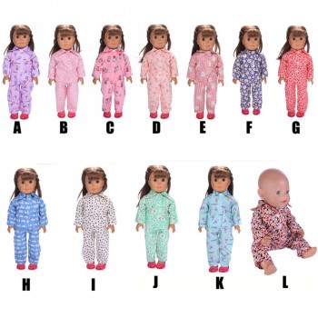 Cute Pajamas Nightgown Clothes for 18 inch Dress Clothing for American Girl Doll the United States girls doll clothing
