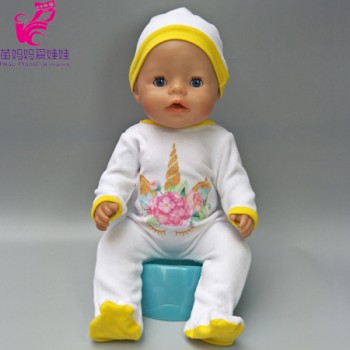 Doll clothes pants flamingo romper clothes for  baby doll wear sets for 18 new born baby doll accessories toys wear