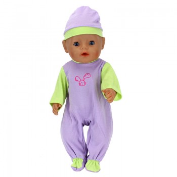 2pcs/set, The Hat+Suit Wear For 43cm Zapf Baby Born Doll 17 Inch Reborn Babies Clothes