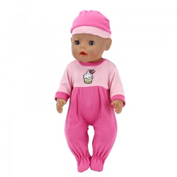 2pcs/set, The Hat+Suit Wear For 43cm Zapf Baby Born Doll 17 Inch Reborn Babies Clothes