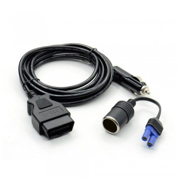 OBDII 12V DC Power ECU Emergency Power Source Supply Cable Interface Connector with Alligator Clip amp; Auto Jump Starter Power EC5